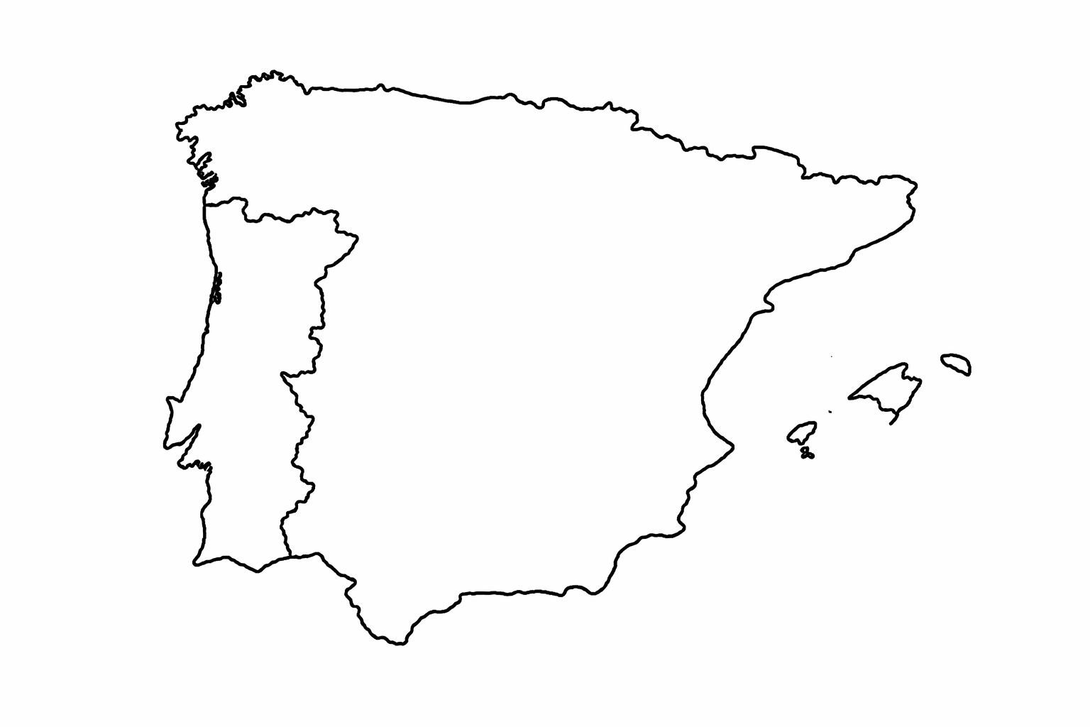 España y Portugal - Zonas de operación